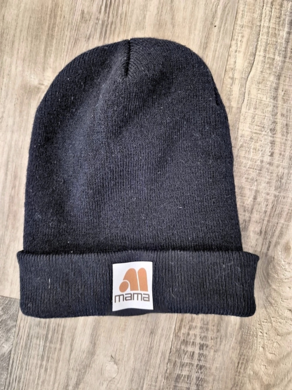 mama Knit Beanie in Black